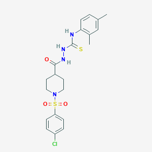 2-({1-[(4-chlorophenyl)sulfonyl]-4-piperidinyl}carbonyl)-N-(2,4-dimethylphenyl)hydrazinecarbothioamide