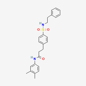 N-(3,4-dimethylphenyl)-3-(4-{[(2-phenylethyl)amino]sulfonyl}phenyl)propanamide