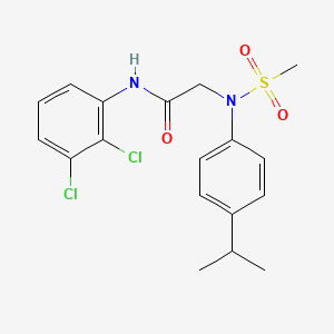 molecular formula C18H20Cl2N2O3S B3624247 N~1~-(2,3-dichlorophenyl)-N~2~-(4-isopropylphenyl)-N~2~-(methylsulfonyl)glycinamide 