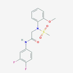 N~1~-(3,4-difluorophenyl)-N~2~-(2-methoxyphenyl)-N~2~-(methylsulfonyl)glycinamide