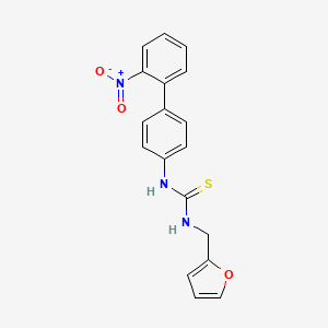 molecular formula C18H15N3O3S B3624295 N-(2-furylmethyl)-N'-(2'-nitro-4-biphenylyl)thiourea 