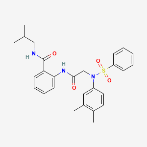 2-{[N-(3,4-dimethylphenyl)-N-(phenylsulfonyl)glycyl]amino}-N-isobutylbenzamide