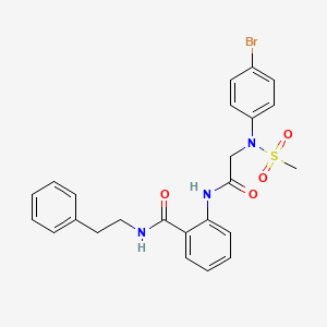 2-{[N-(4-bromophenyl)-N-(methylsulfonyl)glycyl]amino}-N-(2-phenylethyl)benzamide