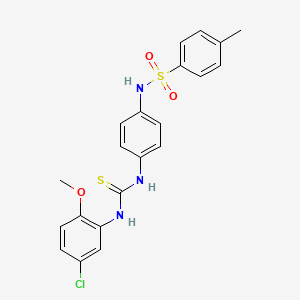 N-[4-({[(5-chloro-2-methoxyphenyl)amino]carbonothioyl}amino)phenyl]-4-methylbenzenesulfonamide