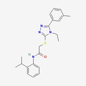 2-{[4-ethyl-5-(3-methylphenyl)-4H-1,2,4-triazol-3-yl]thio}-N-(2-isopropylphenyl)acetamide