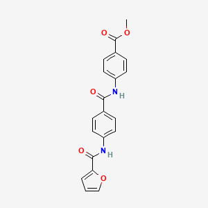 molecular formula C20H16N2O5 B3624356 methyl 4-{[4-(2-furoylamino)benzoyl]amino}benzoate 