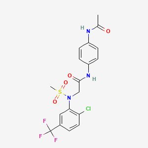 N~1~-[4-(acetylamino)phenyl]-N~2~-[2-chloro-5-(trifluoromethyl)phenyl]-N~2~-(methylsulfonyl)glycinamide