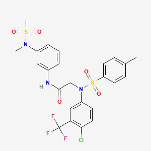 N~2~-[4-chloro-3-(trifluoromethyl)phenyl]-N~1~-{3-[methyl(methylsulfonyl)amino]phenyl}-N~2~-[(4-methylphenyl)sulfonyl]glycinamide