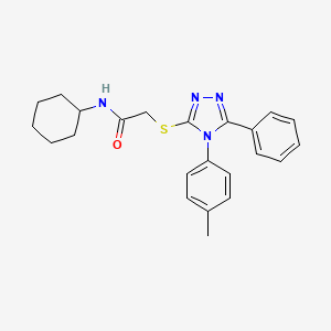 N-cyclohexyl-2-{[4-(4-methylphenyl)-5-phenyl-4H-1,2,4-triazol-3-yl]thio}acetamide