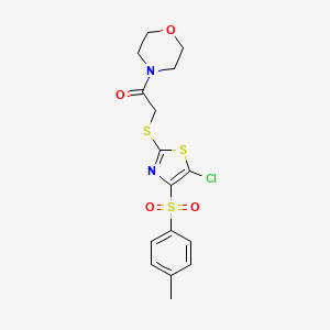 4-[({5-chloro-4-[(4-methylphenyl)sulfonyl]-1,3-thiazol-2-yl}thio)acetyl]morpholine