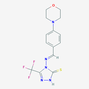 molecular formula C14H14F3N5OS B362441 (E)-4-((4-morpholinobenzylidene)amino)-5-(trifluoromethyl)-4H-1,2,4-triazole-3-thiol CAS No. 328022-35-1