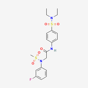 N~1~-{4-[(diethylamino)sulfonyl]phenyl}-N~2~-(3-fluorophenyl)-N~2~-(methylsulfonyl)glycinamide