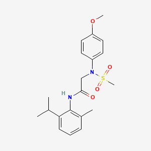 molecular formula C20H26N2O4S B3624474 N~1~-(2-isopropyl-6-methylphenyl)-N~2~-(4-methoxyphenyl)-N~2~-(methylsulfonyl)glycinamide 