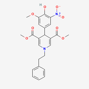 dimethyl 4-(4-hydroxy-3-methoxy-5-nitrophenyl)-1-(2-phenylethyl)-1,4-dihydro-3,5-pyridinedicarboxylate