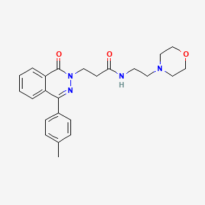 molecular formula C24H28N4O3 B3624481 3-[4-(4-methylphenyl)-1-oxo-2(1H)-phthalazinyl]-N-[2-(4-morpholinyl)ethyl]propanamide 