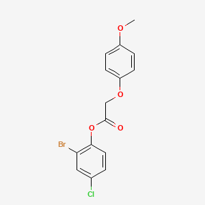 2-bromo-4-chlorophenyl (4-methoxyphenoxy)acetate