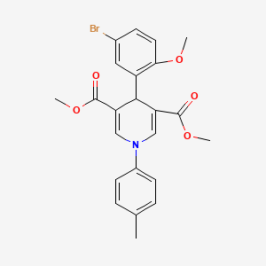 dimethyl 4-(5-bromo-2-methoxyphenyl)-1-(4-methylphenyl)-1,4-dihydro-3,5-pyridinedicarboxylate