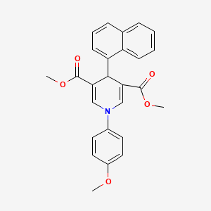 molecular formula C26H23NO5 B3624536 dimethyl 1-(4-methoxyphenyl)-4-(1-naphthyl)-1,4-dihydro-3,5-pyridinedicarboxylate 