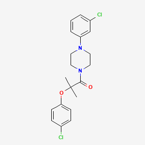 1-[2-(4-chlorophenoxy)-2-methylpropanoyl]-4-(3-chlorophenyl)piperazine