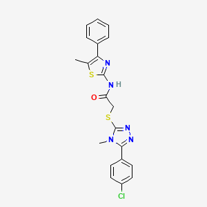 2-{[5-(4-chlorophenyl)-4-methyl-4H-1,2,4-triazol-3-yl]thio}-N-(5-methyl-4-phenyl-1,3-thiazol-2-yl)acetamide