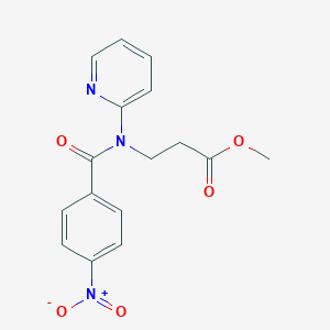 molecular formula C16H15N3O5 B362456 Methyl 3-[(4-nitrobenzoyl)(2-pyridinyl)amino]propanoate CAS No. 326617-58-7