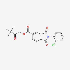 3,3-dimethyl-2-oxobutyl 2-(2-chlorophenyl)-1,3-dioxo-5-isoindolinecarboxylate