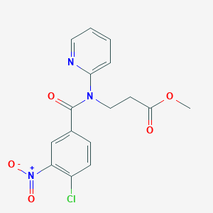 molecular formula C16H14ClN3O5 B362460 Methyl 3-[(4-chloro-3-nitrobenzoyl)(2-pyridinyl)amino]propanoate CAS No. 326870-24-0