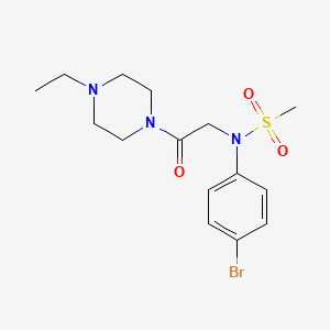 N-(4-bromophenyl)-N-[2-(4-ethyl-1-piperazinyl)-2-oxoethyl]methanesulfonamide