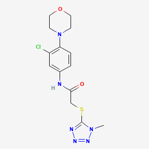 N-[3-chloro-4-(4-morpholinyl)phenyl]-2-[(1-methyl-1H-tetrazol-5-yl)thio]acetamide