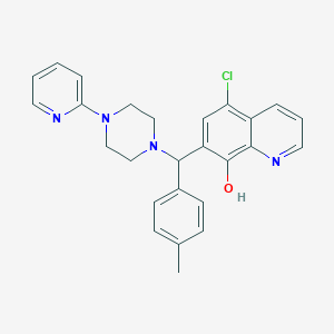 molecular formula C26H25ClN4O B362465 5-Chloro-7-((4-(pyridin-2-yl)piperazin-1-yl)(p-tolyl)methyl)quinolin-8-ol CAS No. 371212-93-0