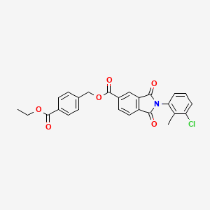 molecular formula C26H20ClNO6 B3624674 4-(ethoxycarbonyl)benzyl 2-(3-chloro-2-methylphenyl)-1,3-dioxo-5-isoindolinecarboxylate 