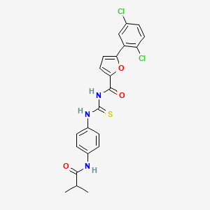 molecular formula C22H19Cl2N3O3S B3624678 5-(2,5-dichlorophenyl)-N-({[4-(isobutyrylamino)phenyl]amino}carbonothioyl)-2-furamide 