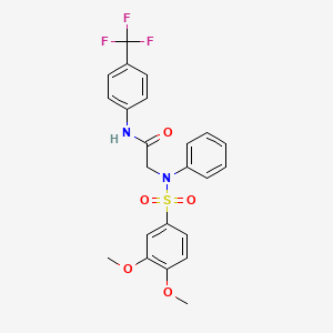 N~2~-[(3,4-dimethoxyphenyl)sulfonyl]-N~2~-phenyl-N~1~-[4-(trifluoromethyl)phenyl]glycinamide