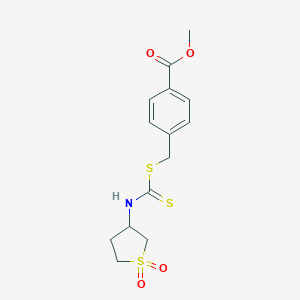 molecular formula C14H17NO4S3 B362475 Methyl 4-[(1,1-dioxothiolan-3-yl)carbamothioylsulfanylmethyl]benzoate CAS No. 537680-88-9