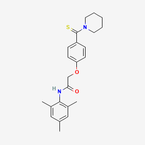 molecular formula C23H28N2O2S B3624759 N-mesityl-2-[4-(1-piperidinylcarbonothioyl)phenoxy]acetamide 