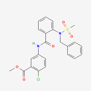 molecular formula C23H21ClN2O5S B3624771 methyl 5-({2-[benzyl(methylsulfonyl)amino]benzoyl}amino)-2-chlorobenzoate 