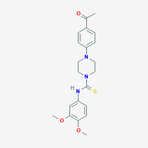 4-(4-acetylphenyl)-N-(3,4-dimethoxyphenyl)-1-piperazinecarbothioamide