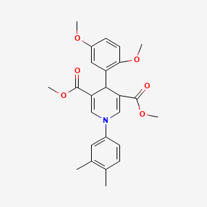 molecular formula C25H27NO6 B3624835 dimethyl 4-(2,5-dimethoxyphenyl)-1-(3,4-dimethylphenyl)-1,4-dihydro-3,5-pyridinedicarboxylate 