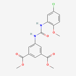 molecular formula C18H17ClN2O6 B3624852 dimethyl 5-({[(5-chloro-2-methoxyphenyl)amino]carbonyl}amino)isophthalate 