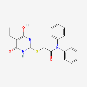 2-[(5-ethyl-4-hydroxy-6-oxo-1,6-dihydro-2-pyrimidinyl)thio]-N,N-diphenylacetamide