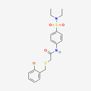 2-[(2-bromobenzyl)thio]-N-{4-[(diethylamino)sulfonyl]phenyl}acetamide