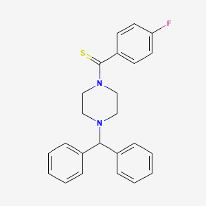 molecular formula C24H23FN2S B3624890 1-(diphenylmethyl)-4-[(4-fluorophenyl)carbonothioyl]piperazine 