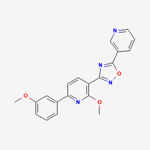 molecular formula C20H16N4O3 B3624901 2-methoxy-6-(3-methoxyphenyl)-3-[5-(3-pyridinyl)-1,2,4-oxadiazol-3-yl]pyridine 