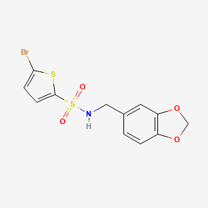 N-(1,3-benzodioxol-5-ylmethyl)-5-bromothiophene-2-sulfonamide