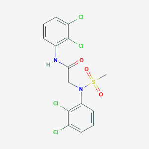 molecular formula C15H12Cl4N2O3S B3624907 N~1~,N~2~-bis(2,3-dichlorophenyl)-N~2~-(methylsulfonyl)glycinamide 