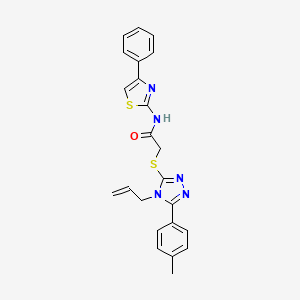 2-{[5-(4-methylphenyl)-4-(prop-2-en-1-yl)-4H-1,2,4-triazol-3-yl]sulfanyl}-N-(4-phenyl-1,3-thiazol-2-yl)acetamide