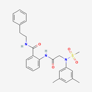 2-{[N-(3,5-dimethylphenyl)-N-(methylsulfonyl)glycyl]amino}-N-(2-phenylethyl)benzamide