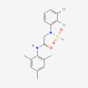 molecular formula C18H20Cl2N2O3S B3624924 N~2~-(2,3-dichlorophenyl)-N~1~-mesityl-N~2~-(methylsulfonyl)glycinamide 