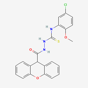 N-(5-chloro-2-methoxyphenyl)-2-(9H-xanthen-9-ylcarbonyl)hydrazinecarbothioamide