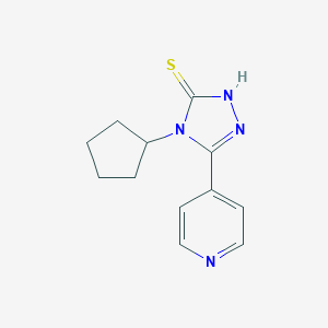 molecular formula C12H14N4S B362496 4-cyclopentyl-5-(pyridin-4-yl)-4H-1,2,4-triazole-3-thiol CAS No. 672342-05-1